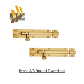 Brass 3/8 Round Towerbolt