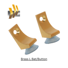 Brass L Bat/Button