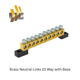 Brass Neutral Links 10 Way with Base