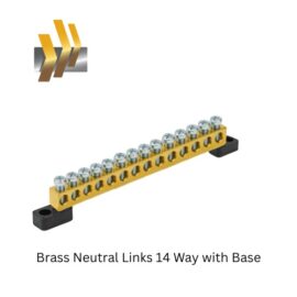Brass Neutral Links 14 Way with Base