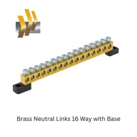 Brass Neutral Links 16 Way with Base