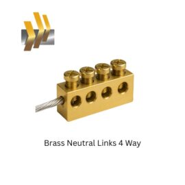 Brass Neutral Links 4 Way