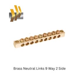 Brass Neutral Links 9 Way 2 Side