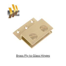 Brass Ply to Glass Hinges