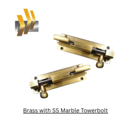 Brass with SS Marble Towerbolt
